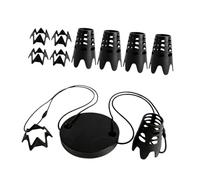 Folpus 5 Pezzi Golf Tee Riutilizzabili con Base a Corda Set Allenamento Pratica Porta Tappetino da Golf Materiale PP Adatto per Campo Driving, 5 Pezzi
