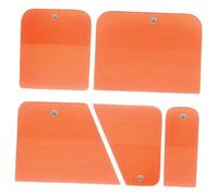 Folpus 5 Pezzi Kit di Spatole per Pellicole Spatola Raschietto Strumento Utensile con 5 Forme Diverse Realizzato in TPU Flessibile Adatto per Car Wrapping E, Orangina