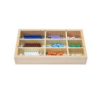 Folpus 90 Pezzi di Perline Matematiche Educativo Ideale Come Regalo di Perline con Scatola Legno Senza Schermo per Bambini in età Prescolare, Multi 7MM 90PC