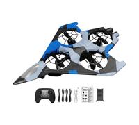 Folpus Aereo telecomandato, Aereo RC, Modello di da Caccia Leggero a 4 canali per Hobby, per Adolescenti, Principianti, Adulti e Ragazzi, Regali, Blu con 1 Batteria