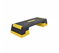 Folpus Aerobic Step Piattaforma Step Pedana Allenamento Gradino Aerobico Cardio Piano Antiscivolo Materiale Polipropilene Adatta per Allenamenti Domestici, Giallo, 98 37 15/20/25