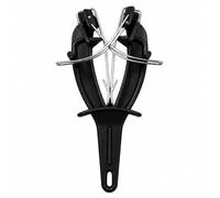 Folpus Affilacoltelli con Manico Ergonomico e Foro per Appendere Manuale Affilacoltelli da Mano con Protezione di Lunga Durata per Macellai, Pescivendoli, Nero