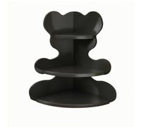 Folpus Angoliera con Tre Ripiani Aperto Mensola, Silicone Nero - Tè Nero | Salvaspazio, Compatto, Scaffale a Tre Ripiani, per Cameretta, Cucina, Soggiorno