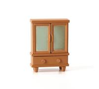 Folpus Armadietto in Miniatura Armadio Credenza Mobile Cassettiera per 1 12 con Ripiani Interni E Traslucide Dettaglio Maniglia Centrale Costruzione in Acido