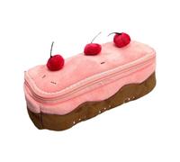 Folpus Astuccio in peluche Astuccio per cancelleria in peluche Astuccio per penne a forma di torta di ciliegie Astuccio per matite da ufficio