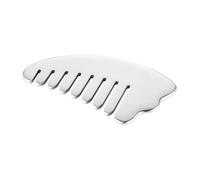 Folpus Bastone Da Massaggio Manuale Gua Sha in Acciaio Inossidabile Massaggiatore Professionale per Il Corpo Gua Sha Gua Sha in Metallo Strumento Facciale Pe, 5.5 x 9.5 cm