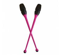 Folpus Bastone Ginnico in Gomma con Manico in PP Maneggevole Bastone Ginnico Gomma Resistente Bastoncino da Ginnastica Ritmica per Routine di Danza, 36CM