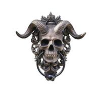 Folpus Batacchio per Porta con Testa di Scheletro di Capra, Decorazione, Statua con Testa di Teschio di Pecora, Teschio Appeso al Batacchio per Porta