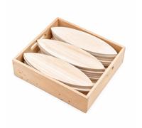 Folpus Blocchi da Costruzione per Bambini Set Mattoncini in Legno con Vassoio Gioco Educativo Coordinazione Manuale Stabilità Equilibrio Strutture Fantasia, Design A Forma di Petalo