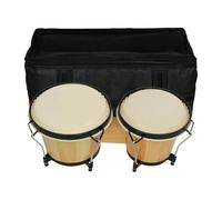Folpus Bongo Drum Set Musical Educational Strument Fine Motor Dancing Hand Drum Percussion Strument Bongos per professionisti, Colore Del Legno