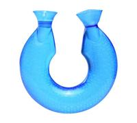 Folpus Borsa dell'acqua calda per collo e spalle Scaldacollo portatile da 1400 ml Borsa riutilizzabile in PVC inodore Riempita d'acqua Borsa dell'acqua calda, Blu