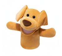 Folpus Burattino per Bambini Burattino a Mano Pupazzo Peluche Giocattolo Educativo Animale Imbottito Struttura Arrotondata Sicura per Mani Piccole Adatto a, Cane Giallo, 25cm