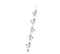 Folpus Campanello a Decorativo a Forma di Catena per Pioggia a Forma di Colibrì, deviatore d'Acqua per Portico, grondaia Esterna, drenaggio, Argento