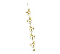 Folpus Campanello a Decorativo a Forma di Catena per Pioggia a Forma di Colibrì, deviatore d'Acqua per Portico, grondaia Esterna, drenaggio, Oro