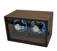 Folpus Carica Orologi Automatici Caricatore Avvolgitore Doppio Rotore Custodia Espositiva con Cuscini Memory Schiuma Antigraffio Porta Vetro Luce Pannello Frontale Adatto per Appassionati