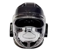 Folpus Casco con Protezione Auricolare | Ampia Copertura Del, Casco da, Resistente, Atleti per marziali Marziali, Nero, L