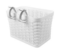 Folpus Cestino Anteriore per Bambini, Portabici per Cani, Cestino Portaoggetti, Organizer per Sport, Shopping, Mountain Bike, Bianco