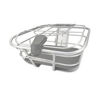 Folpus Cestino Anteriore per, Cestino portaoggetti per Bicicletta, Portapacchi per Bicicletta, Contenitore per Accessori Vari per Biciclette, Argento