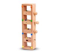 Folpus Children Learning Puzzle Gioco di Coordinazione in Legno Verticale con Perline Manopole Girevoli Superficie Senza Adatto a Bambini Attività Tranquille Spazi Educativi 10.5x6.5x30cm