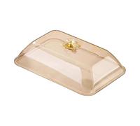 Folpus Copertura per alimenti, cupola rettangolare per dolci, taglieri di salumi, ciambelle, formaggio, M Amber