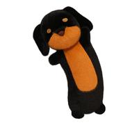 Folpus Cuscino Abbraccio Cane Bassotto Peluche Morbido per Bambini Cartone Animato Multiuso Animale di Peluche Cuscino Compagno Lungo Cucciolo Bambola, Nero