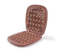 Folpus Cuscino Massaggiante per Sedile Cuscinetto Pad Coprisedile Supporto Lombare Due Perline per Micro-massaggio E, Marrone, Doppio Strato Ispessito Con Sfere Massaggianti, Set Completo