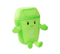 Folpus Cuscino Riciclabile Peluche Pupazzo Giocattolo Soffice Decorazione Nursery Imbottito Cotone Poliestere Funzione Educativa per Bambini Camera Auto Divano Relax, Verde