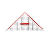 Folpus da Disegno Triangolare con Manico Scorrevole E Rimovibile Righello Geometrico Triangolo Tecnico Goniometro per Misura Angoli Trasparente con Scale Stampate Adatto per Scuola 15cm