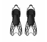 Folpus da Nuoto a Piede Regolabili Materiale PP con Tasca Ergonomica Tallone Regolabile Suola Antiscivolo Propulsione Potenziata Adatte per Adulti E Bambini , Nero+Bianco , S-m 38-42