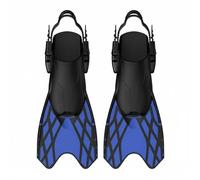 Folpus da Nuoto a Piede Regolabili Materiale PP con Tasca Ergonomica Tallone Regolabile Suola Antiscivolo Propulsione Potenziata Adatte per Adulti E Bambini , Nero Blu , S-m 38-42