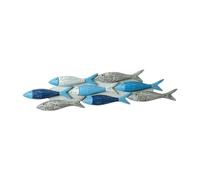 Folpus Decorazione murale a forma di pesce, decorazione murale in legno, versatile opera d'arte per inaugurazione della casa, vacanze, 54.5 Cm X 12 Cm