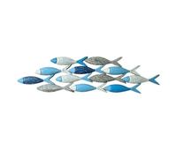 Folpus Decorazione murale a forma di pesce, decorazione murale in legno, versatile opera d'arte per inaugurazione della casa, vacanze, 81 Cm X 20.5 Cm