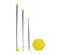 Folpus di Viaggio per Golf Supporto per Mazze da Golf Regolabile in Altezza Resistente Leggero Flessibile Lega di Alluminio, Giallo