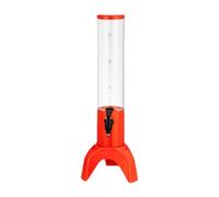 Folpus Distributore di bevande con rubinetto, distributore di birra facile da pulire per la cucina dei compleanni, Arancia 1.5l