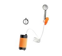 Folpus Doccia da Campeggio Doccia da Esterno Pompa a Batteria Ugello Regolabile Kit Portatile con Gancio E Ventosa per Fissaggio Sicuro Adatto per Famiglie, Doccia a 3 velocità