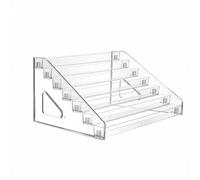 Folpus Espositore a Livelli Portaoggetti Scaffale Supporto Ripiani in Acrilico Trasparente con Montaggio Non Necessario Ottima Gestione o Spazio E , 7 Strati