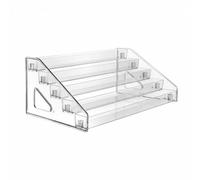 Folpus Espositore a Livelli Portaoggetti Scaffale Supporto Ripiani in Acrilico Trasparente con Montaggio Non Necessario Ottima Gestione o Spazio E , 5 Strati