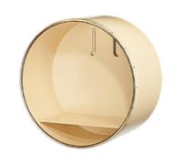 Folpus Espositore da parete per figure, contenitore per bambole, organizer per bambole, vetrina per statuette, pietre, camera da letto, piccoli giocattoli, Giallo Crema