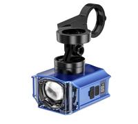 Folpus Faro Anteriore Bici Luce Frontale Lampada Faretto Bicicletta con Schermo Integrato in Alluminio E Supporto Regolabile Adatto Bui Giri Serali Percorsi, Color to 2, Plastica - Supporto