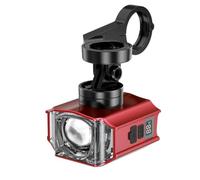 Folpus Faro Anteriore Bici Luce Frontale Lampada Faretto Bicicletta con Schermo Integrato in Alluminio E Supporto Regolabile Adatto Bui Giri Serali Percorsi, Color to 5, Plastica - Supporto