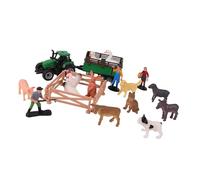 Folpus Figure di Animali da Fattoria, modellini, scenari, Giardino delle Fate, Decorazioni realistiche, Tavolo di Sabbia, Scena, Giocattolo, Micro Paesaggio, 20 Pezzi