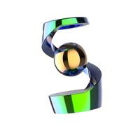 Folpus Giocattolo da scrivania rotante, giocattolo da ufficio con ottica, decorazione da scrivania in metallo