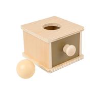 Folpus Giocattolo di Legno con Palla Che Cade, Oggetto Permanente, Giocattolo Sensoriale Evolutivo per L'apprendimento