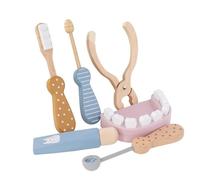 Folpus Giocattolo di Simulazione Orale in Legno Educativo Gioco di Ruolo con Modello Denti e Strumenti Senza Schermo per attività Prescolastica