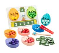 Folpus Giocattolo Educativo Bambini Puzzle Dinosaurs Uova Set Didattico Legno Apprendimento Numeri E Forme con Tasselli Verdi Aritmetica Grafica E Accessori Completi Adatto a Asilo Casa Regali