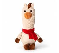 Folpus Giocattolo Interattivo Cane Peluche Squeak Pupazzo Morbido Gioco Masticabile Compagno con Squeaker Tessuto Trama E , 米色白马 , style to 1