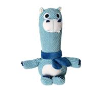 Folpus Giocattolo Interattivo Cane Peluche Squeak Pupazzo Morbido Gioco Masticabile Compagno con Squeaker Tessuto Trama E , 蓝色河马 , style to 3