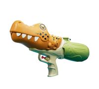 Folpus Giocattolo spruzzatore d'Acqua, Giocattolo da Spiaggia, Versatile e Pratico, Portata 5-8 m, Doppio Foro, per Prato, Piscina, Cortile, Dinosauro Arancione