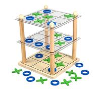 Folpus Gioco da Tavolo XO Chess a 3 Strati, Classico, Facile da installare, Giocattolo educativo per bomboniere e intrattenimento