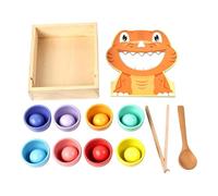 Folpus Gioco di abbinamento di palline arcobaleno in tazze, attività di apprendimento per bambini dai 3 anni in su, giocattolo per l'ordinamento dei